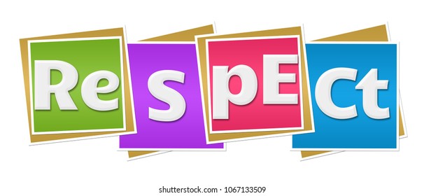 Respect Text Written Over Colorful Background Stock Illustration ...