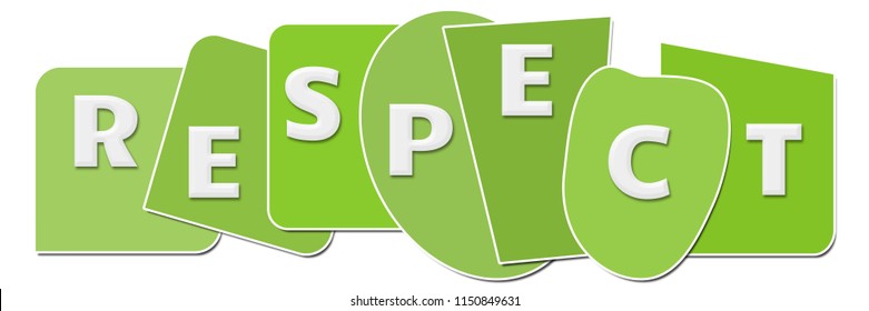 Respect Text Written Over Green Background Stock Illustration ...