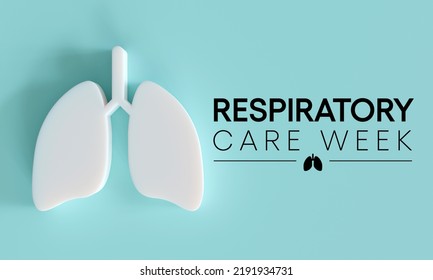 Respiratory care week is observed every year in October to raise awareness for improving lung health. 3D Rendering - Powered by Shutterstock