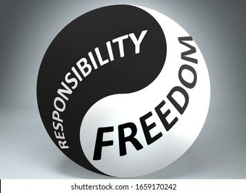 Responsibility Freedom Balance Pictured Words Responsibility Stock ...