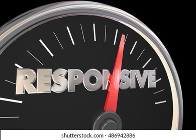 Responsive Speedometer Fast Service Attention 3d Illustration