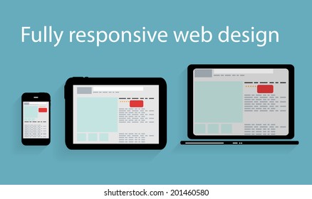 Responsive web design icon.  Illustration