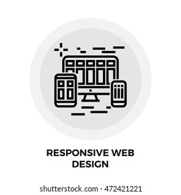 Responsive Web Design icon isolated on the white background.