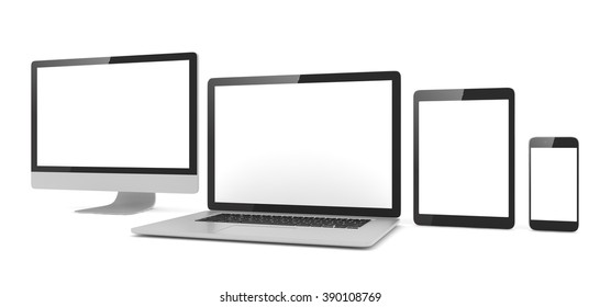 Responsive web design, laptop, smartphone, tablet, computer, display