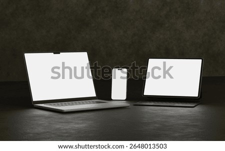 Responsive Web Design and website Mockup, Devices Mock up, Smartphone desktop tablet laptop template Mockup