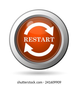 Restart Icon. Internet Button On White Background. 