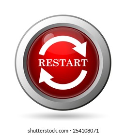 Restart Icon. Internet Button On White Background. 