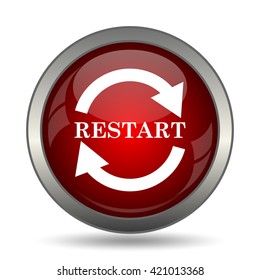 Restart Icon. Internet Button On White Background.
