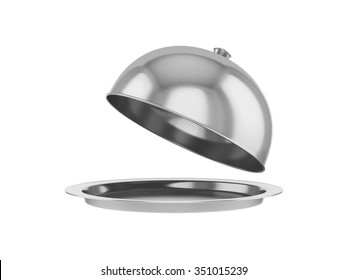 Restaurant Cloche With Open Lid.