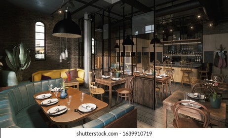 Loft restaurant Images, Stock Photos & Vectors | Shutterstock