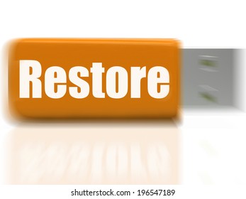 Restore USB drive Showing Data Security Backup And Restoration