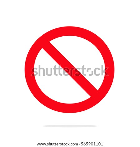 Restriction icon. Flat design.