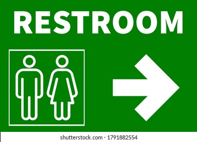 Restroom Signage With Arrow
Right Side, Free Printable For Sticker, Banner Or Boards. Green Background, Animated Men And Women Toilet Sign Arrow Ada.