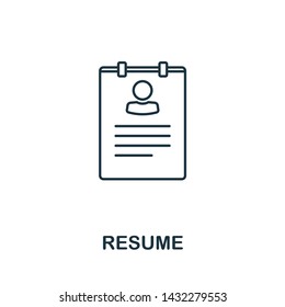 Resume Icon Symbol Outline Style Creative Stock Illustration 1432279553 ...