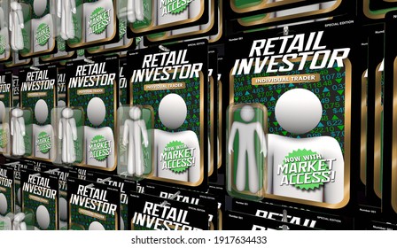 Retail Investors Day Traders Independent Stock Market People Figures 3d Illustration