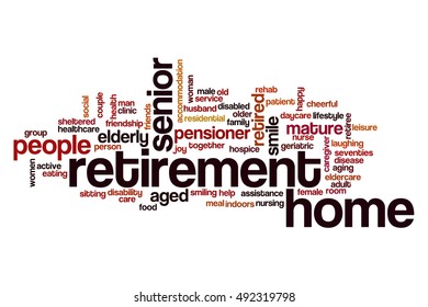 Retirement home word cloud concept - Powered by Shutterstock