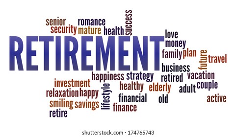 Retirement  in word collage - Powered by Shutterstock