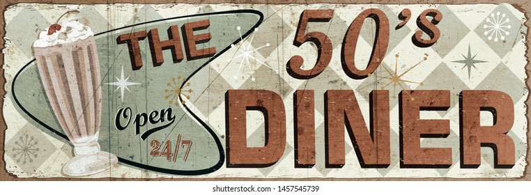 Retro American Diner posters.Vintage metal sign.
 - Powered by Shutterstock