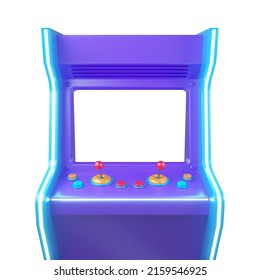 Retro Arcade Machine with empty screen. 3d rendering illustration. - Powered by Shutterstock