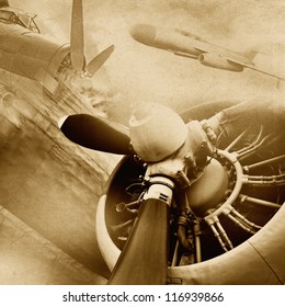 Retro Aviation, Grunge Background