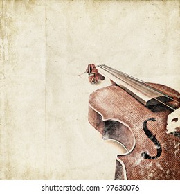 retro background with old violin