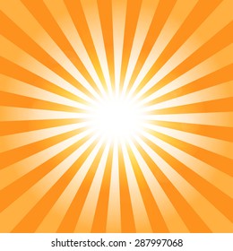 Retro Background Orange Ray Illustration Stock Illustration 287997068