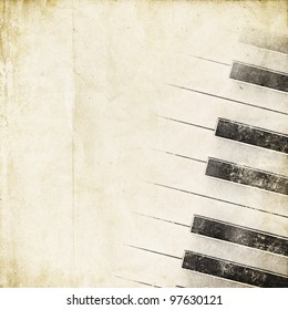 Retro Background With Piano Keys