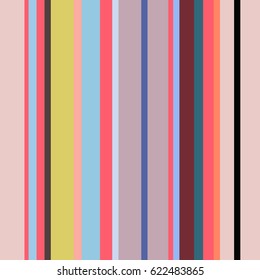 Retro Bright Colorful Seamless Stripes Pattern. Abstract Background. Stylish Colors