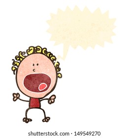 Retro Cartoon Shouting Doodle Woman Stock Illustration 149549270