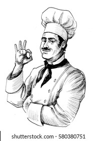 Retro Chef Drawing