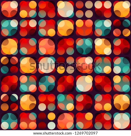 retro circle seamless pattern 