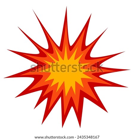 Retro Comic Explosion Effect Vector