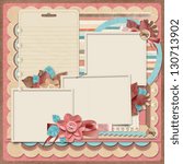 Retro family album.365 Project. Scrapbooking templates.