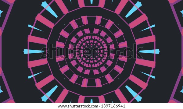 retro game style infinite tunnel illustration\
new vintage colorful joyful stock\
image