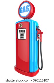 Retro Gas Pump 3D Render