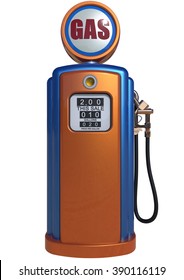 Retro Gas Pump 3D Render