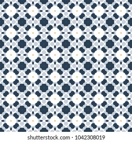 Retro Geometric Pattern Repeat Fabric Print Stock Illustration 