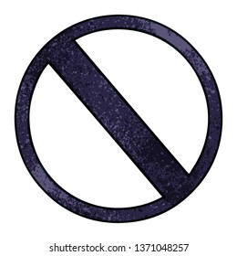 Retro Grunge Texture Cartoon No Entry Stock Illustration 1371048257 ...