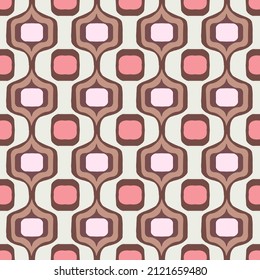 Retro Hand Drawn Geometric Square Pattern Minimal Concept Design Trendy Colors Anywhere Plain Background Perfect For Fabric Print