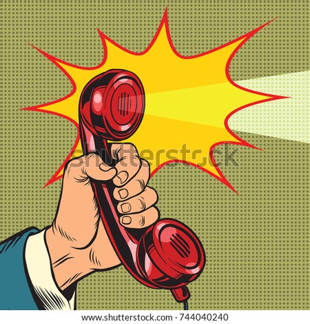 retro handset and light