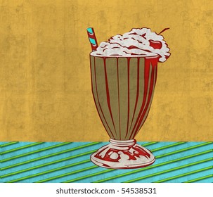 Retro Ice Cream Soda Illustrations