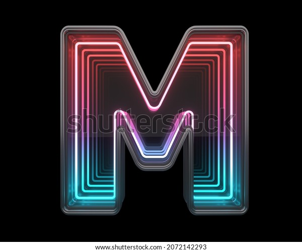 Retro Infinity Font Letter M 3d Stock Illustration 2072142293 ...