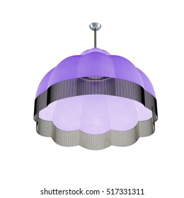 Retro Lampshade Isolated On White Background. 3d Rendering.