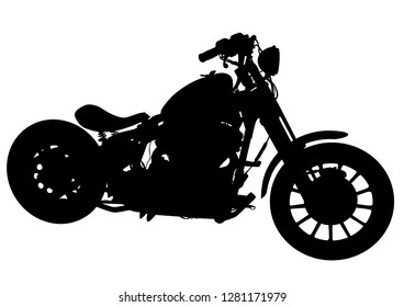 Retro Motorcycle One White Background Stock Illustration 1268940139 ...