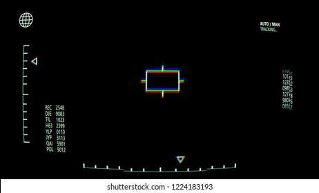 Retro Night Vision Tracking Screen Overlay.