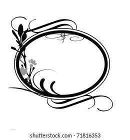 Floral oval frame Images, Stock Photos & Vectors | Shutterstock