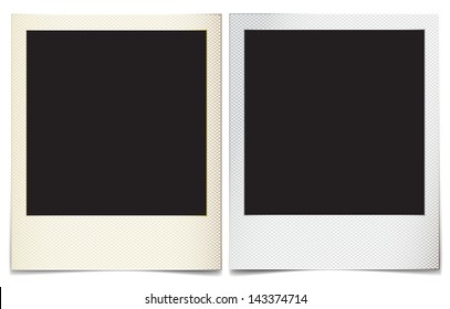 Retro paper photo frames isolated on white - raster. For the vector file search in the portfolio. - Shutterstock ID 143374714