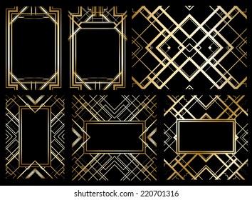 Retro Pattern For Vintage Party Gatsby Style 