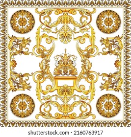 Retro Royal Gold Baroque  Design