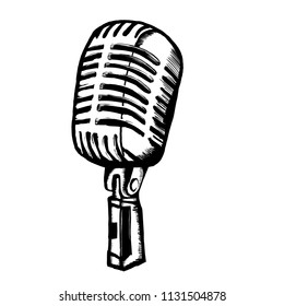 Retro Stage Microphone Stock Illustration 1131504878 | Shutterstock